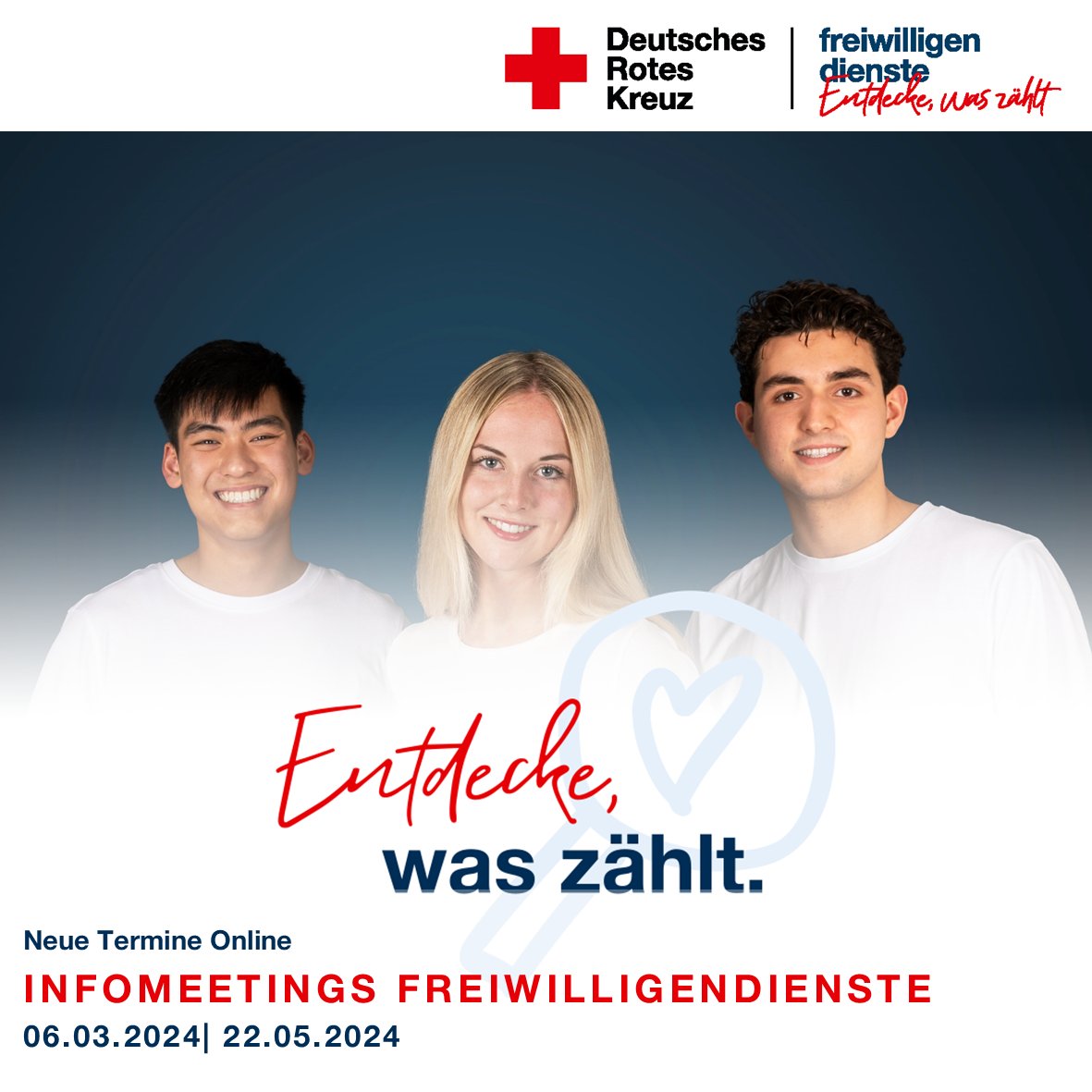 Du möchtest dich über Freiwilligendienste informieren? Tritt unserem Live-Event bei, bei dem wir alles Wichtige über Freiwilligendienste beim Roten Kreuz in Sachsen besprechen. 🕔 Wann: 22.05.2023, 17 Uhr 📍 Wo: Virtuelles Infomeeting 📱 Zugangsdaten: gotomeet.me/EA_RKD/infomee…