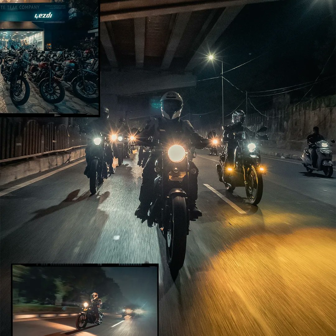 Hyderabad streets got a taste of electrifying midnight escapades! The After Hours Jawa Ride saw our Kommuniti conquer darkness on two wheels. The camaraderie, the thrill, the freedom - this is what motorcycling is all about! #JawaYezdiMotorcycles #Jawa #YezdiForever #AfterHours