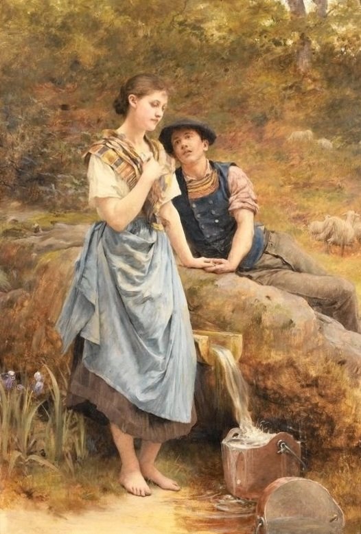 At the Source (Spring), 1890. Vlaho Bukovac (1855-1922), the greatest Croatian artist.  Canvas, oil.  Private collection

#artist #painting #the19thcenturyart #art #ArtliveAndBeauty #paintingoftheday