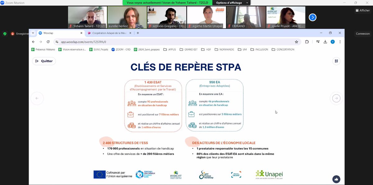 Plus de 400 personnes étaient inscrites au webinaire d'interconnaissance qui s'est déroulé cet après-midi, dans le but de faciliter l’interconnaissance et les coopérations locales de ces structures💪