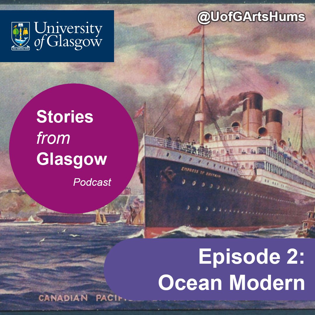 Sail away with the latest @UofGArtsHums #StoriesFromGlasgow podcast with Prof Faye Hammill of @UofGEngLit. Listen to discover the glamour - and realities - of the ocean liner ➡️ gla.ac/4ajBWiO
