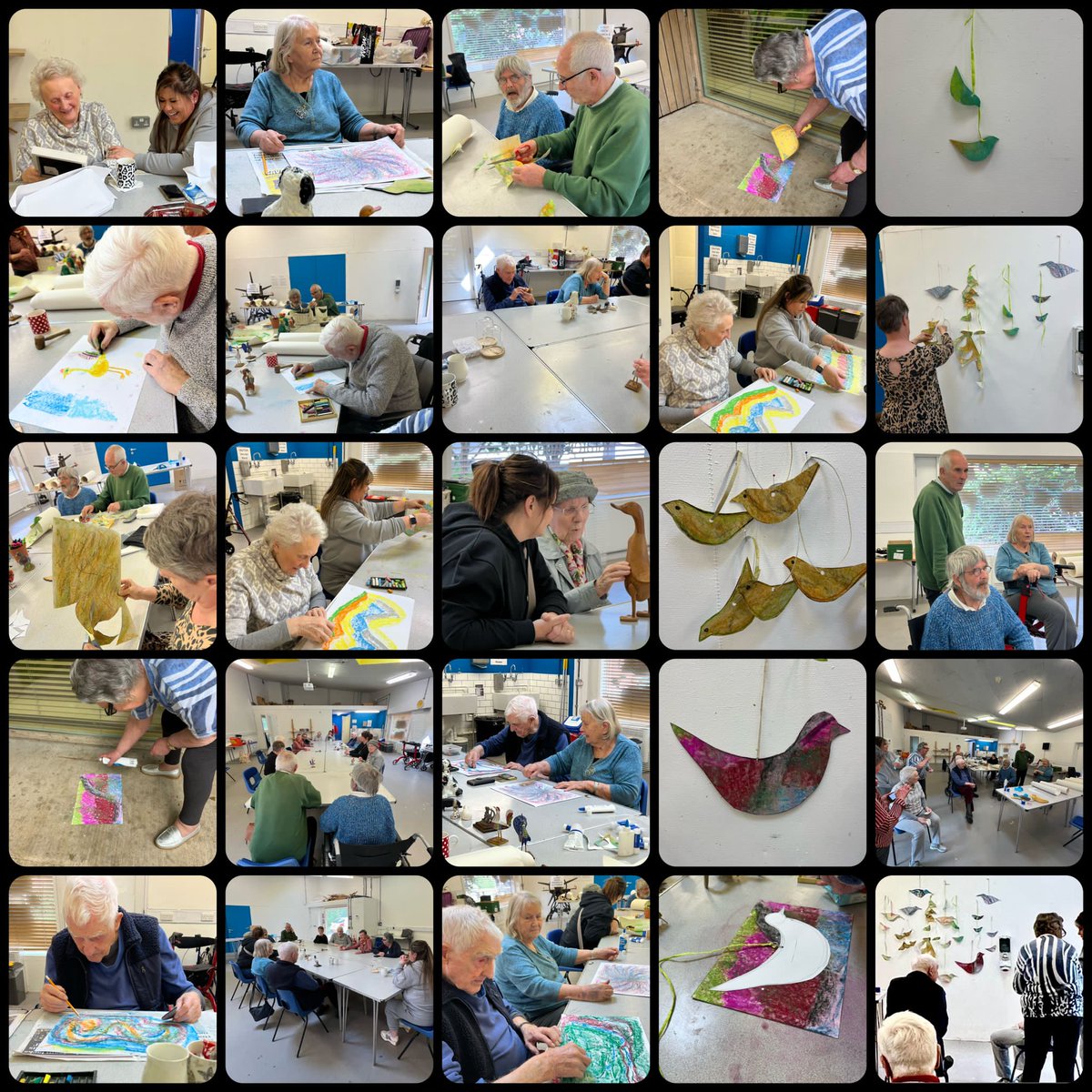 Celebrating #DementiaActionWeek2024 with our Lost in Art members today at @Ruthin_Crafts #CreativeWellbeing for people living with dementia and their carers @DLLActive @DLL_Central