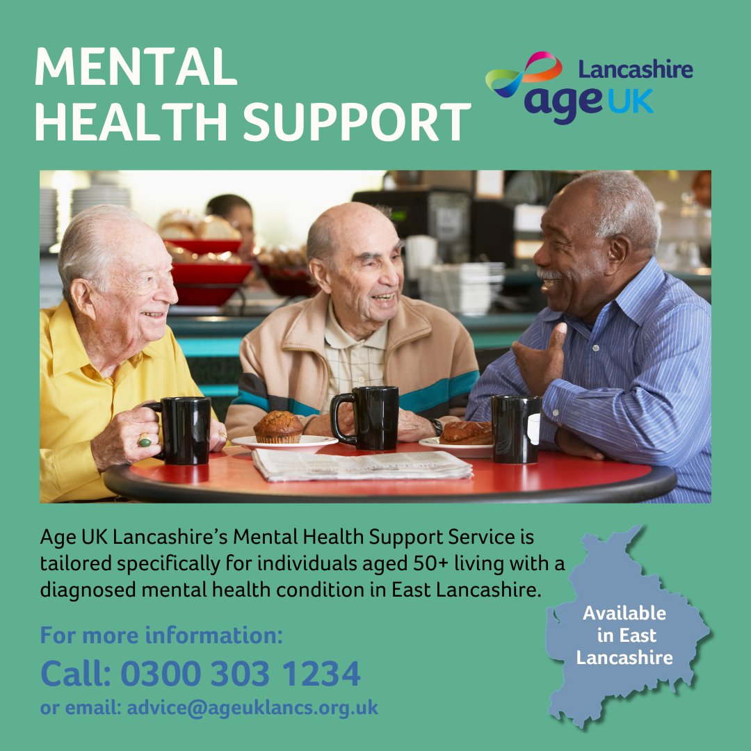 As it’s Mental Health Awareness Week we’re proud to announce our brand new 6 week programme, “WEvolve”, being delivered across East Lancashire in June 2024.

For more info telephone 📱0300 303 1234 or 📧 email advice@ageuklancs.org.uk