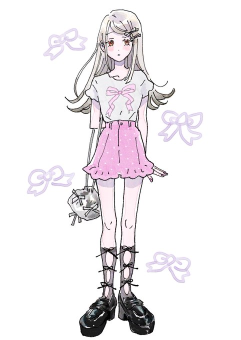 「pink skirt」 illustration images(Latest｜RT&Fav:50)