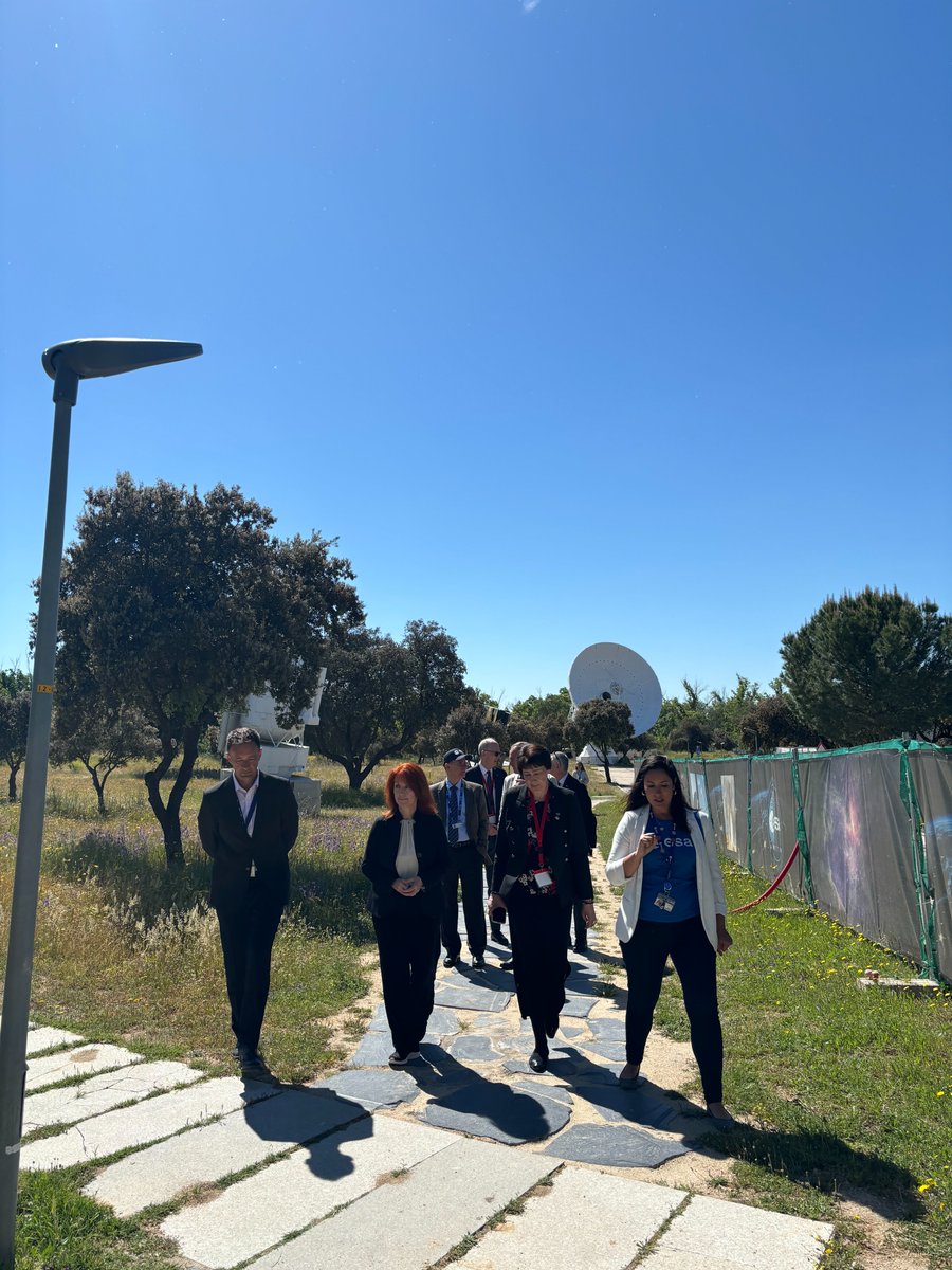 It was great to visit the @ESA European Space Astronomy Centre and meet with the Director of @esascience Dr. Carole Mundell and colleagues to discuss our collaboration on LISA, EnVision, Plasma Observatory and Solar-C among many other things in the solar system and universe!
