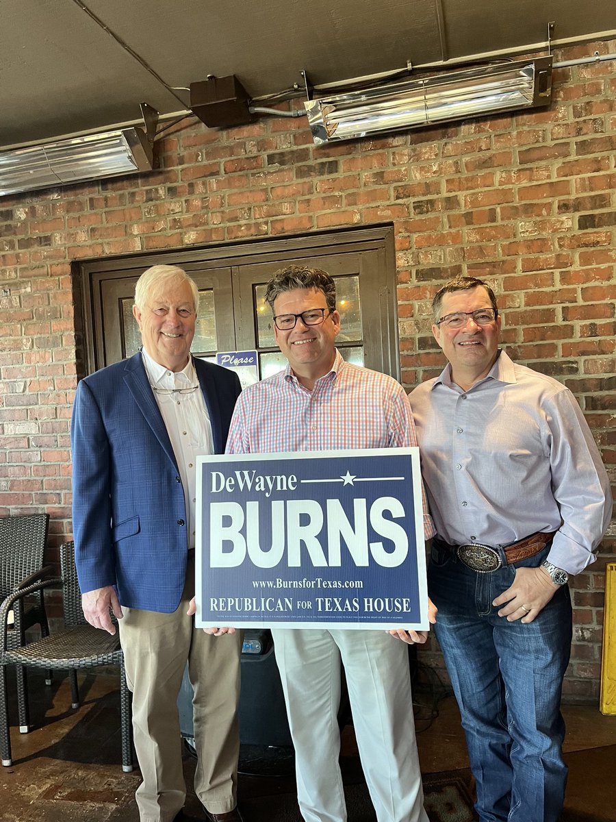 Supporting Chairman @BurnsForTexas in HD 58. Early voting starts Monday for the May 28 runoff.