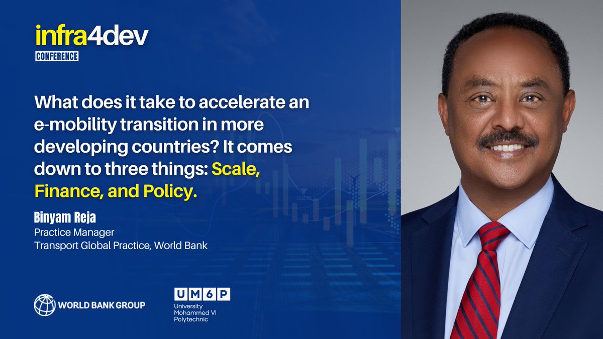 <a href="/RejaBinyam/">Binyam Reja</a> at #Infra4Dev 2024  |  Insights on the vital role of #transport infrastructure in economic growth.
 
▷ Watch event recording: wrld.bg/O6j850RFPt6