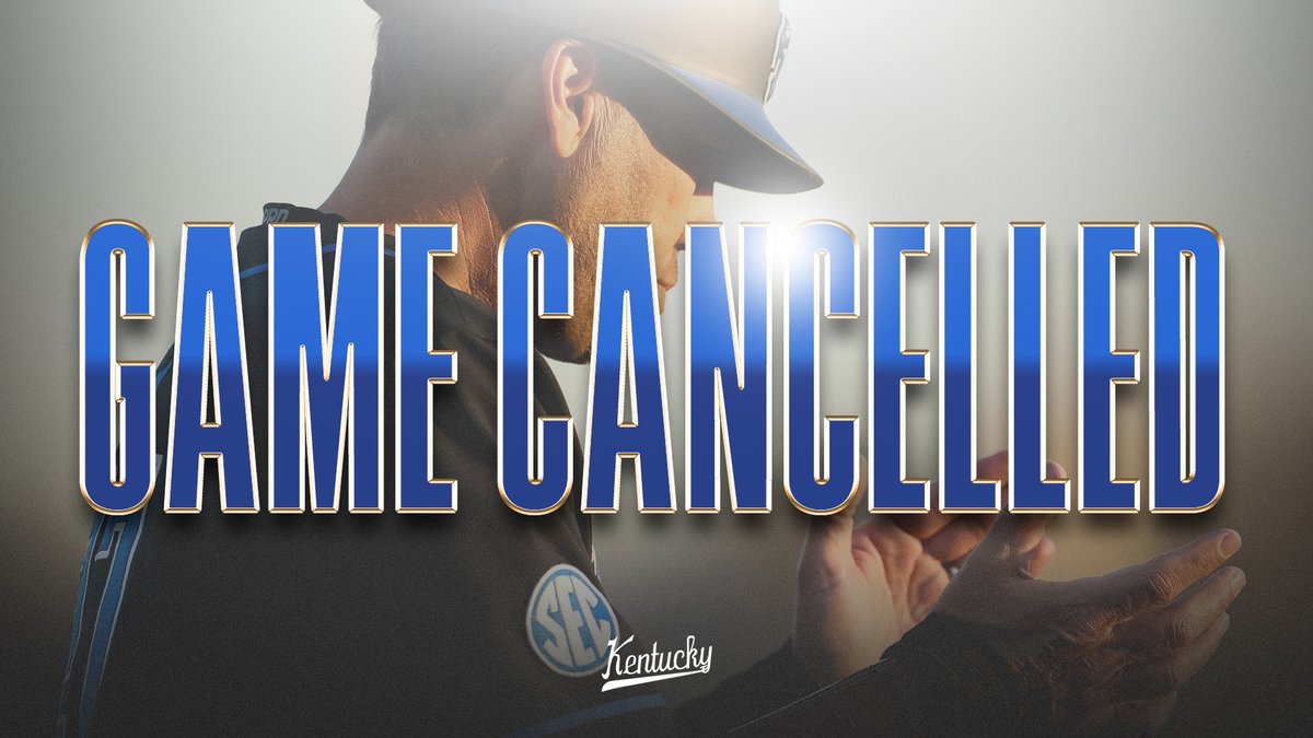 🚨Due to the forecast of thunderstorms in the Lexington area for much of the afternoon and evening Tuesday’s game against Wright State has been cancelled. 🚨 Fans who purchased tickets through Ticketmaster can reach out to them for a potential refund.