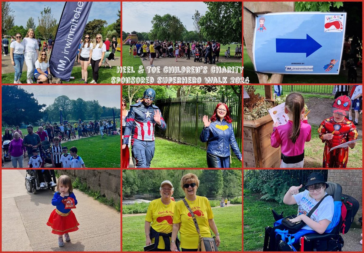 Fab day on Saturday for @HeelToeCharity👣 Superhero Walk🦸‍♀️🦸‍♂️🦹‍♂️🦹‍♀️🌞
Raising funds for our Superheroes😀
Thank you to @irwinmitchell @sv1 @nicolequinn_IM
@tye_isabella Rowen & @AC_MedNeg for your support & thank you @Tesco Chester le Street & Durham for drink & snack donations😀