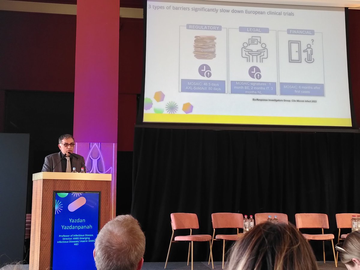 Yazdan Yazdanpan <a href="/yazdanpanah_y/">Yazdan Yazdanpanah</a> (<a href="/agenceANRS/">ANRS Maladies infectieuses émergentes</a> <a href="/Inserm/">Inserm</a>) highlighting challenges and providing a vision of European (+global!) trial networks beyond 2024 at "Europe United Against Old and New Pandemics" conference.
@Ecraid
<a href="/EU_SolidAct/">EU-SolidAct</a>
pandemicconference.eu/home/