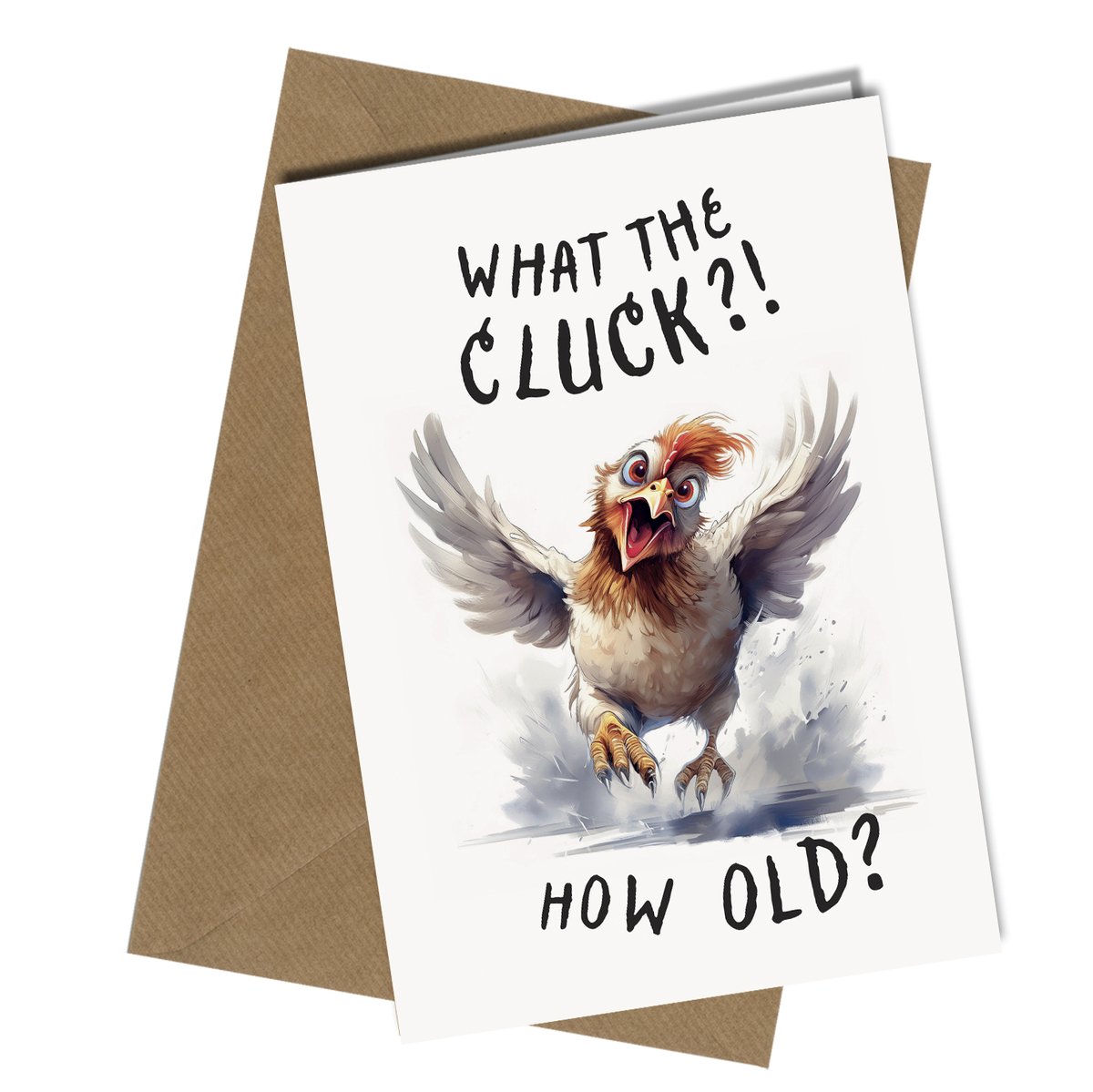 CloseBone's tweet image. cttb.co.uk/products/368-w… 
This hilarious birthday card is sure to give the recipient a good chuckle. Featuring a cartoon chicken with a funny question about age, it adds humor and personality to any birthday celebration. The front poses the question "HOW OLD?" in large, bold text