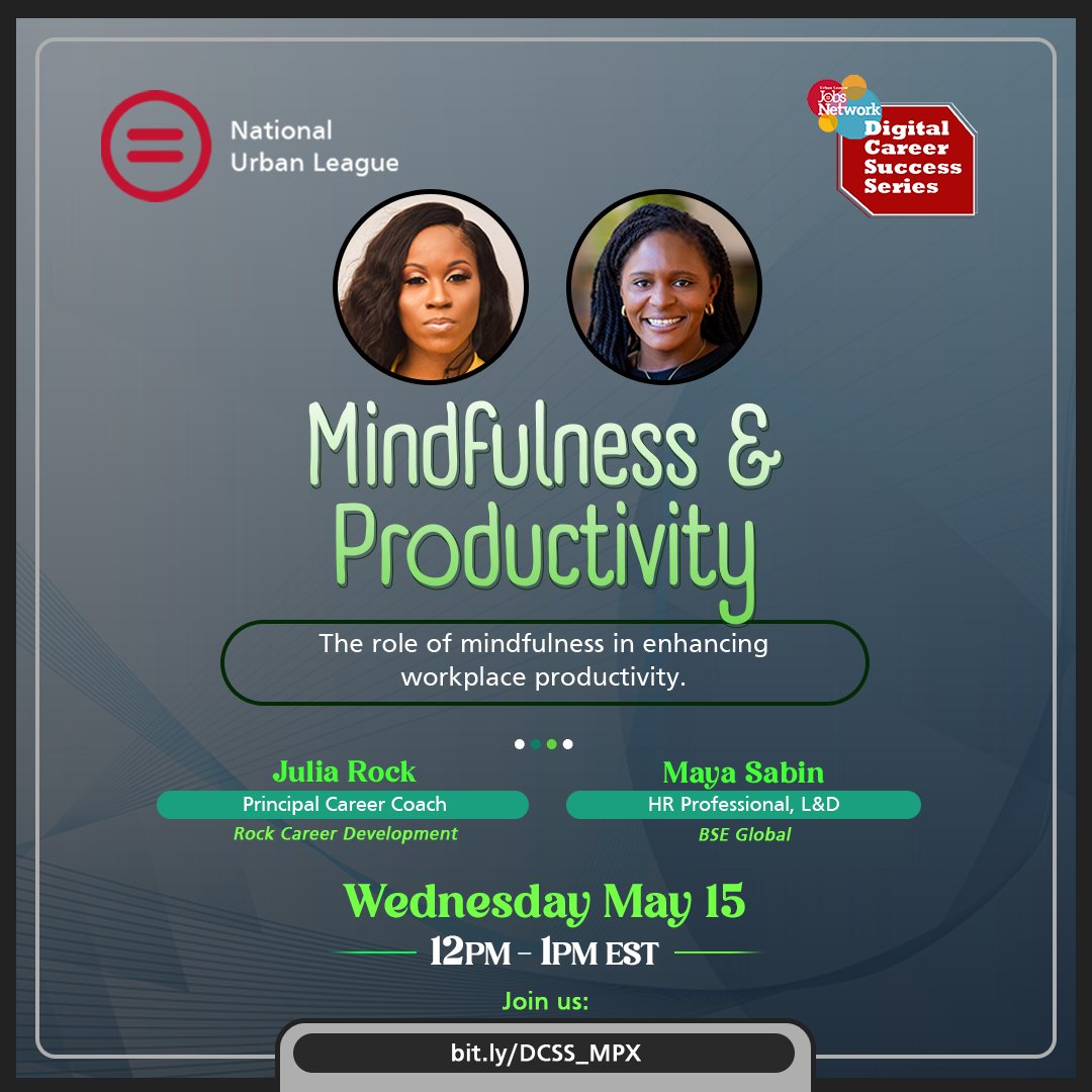 Did you know that mindfulness can enhance productivity at work? Tap into @ULJobsNetwork's FREE webinar on Wednesday for tips and resources on mindfulness in the workplace. Sign up now: bit.ly/DCSS_MPX.