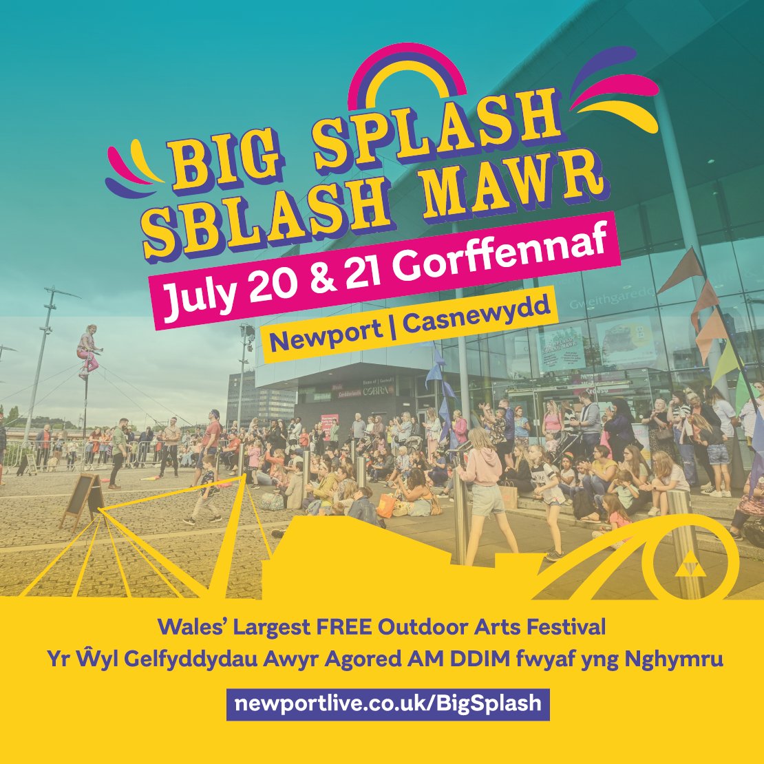 🎪Wales' largest FREE outdoor arts festival returns this July!🌞 Described as “a slice of Covent Garden in Newport”, Big Splash is the perfect way to kickstart the Summer, with live music, street theatre, workshops, crafts, and more. Take a look here: newportlive.co.uk/bigsplash