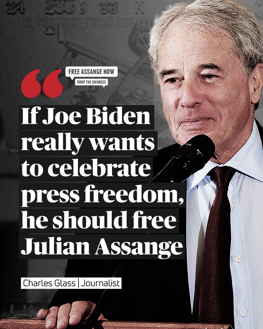 'Wenn Joe Biden wirklich die Pressefreiheit feiern will, sollte er Julian Assange freilassen.'

-- @CharlesMGlass
Journalist

#FreeAssange
#LetHimGoJoe
#JournalismIsNotACrime

via @SomersetBean