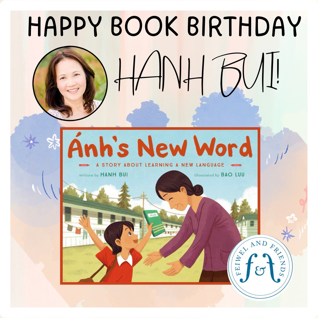 Congrats to @HanhBuiWrites , who is celebrating the book birthday of ÁNH’S NEW WORD, a story about a child at a refugee camp learning a new language with the help of her kind teacher. Celebrate with Hanh this Sunday at 1:00 pm @ScrawlBooks!