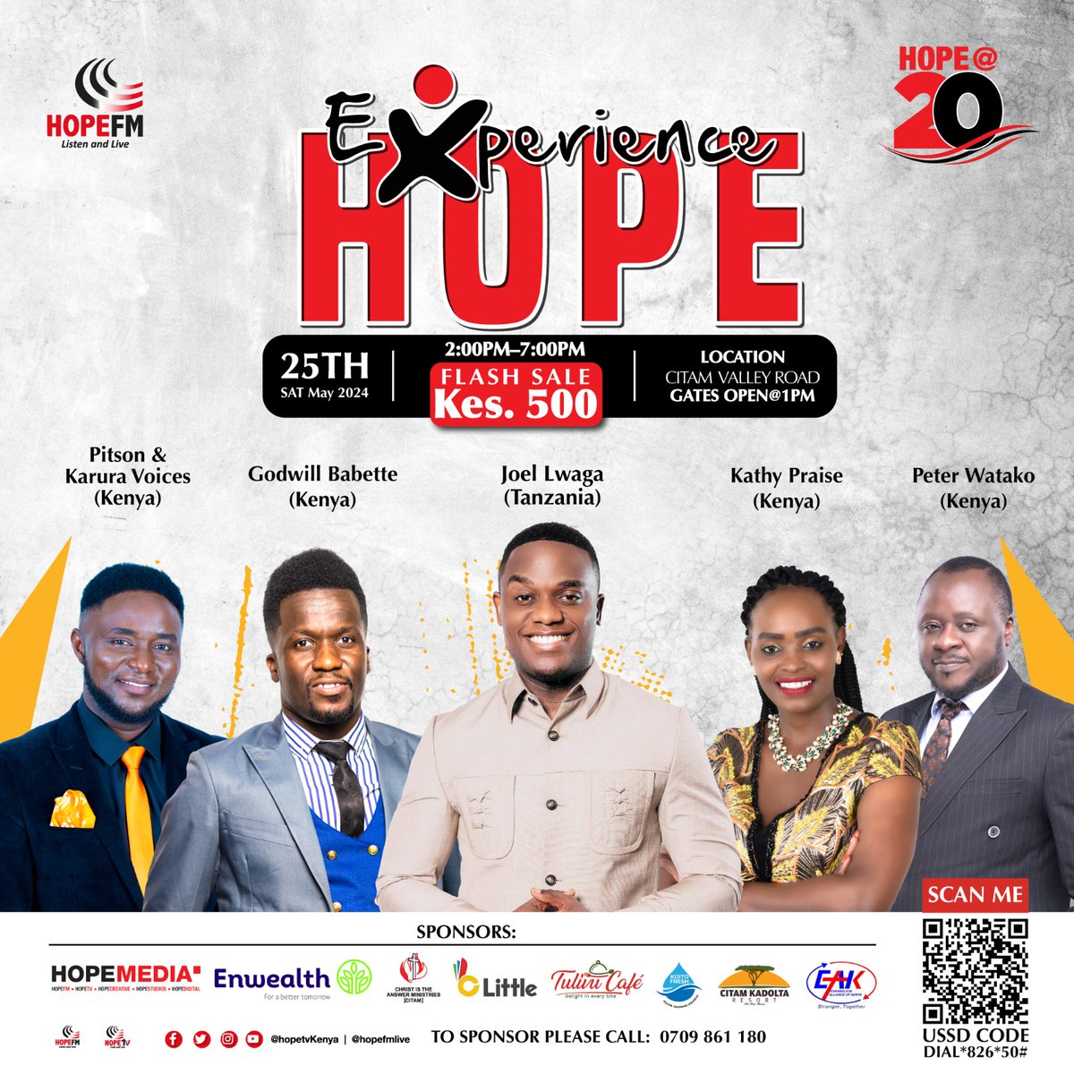 HopeTV_KE's tweet image. Half-price Happiness! Don't Miss Out on the Celebration!
Grab Your Ticket Now, at bit.ly/HopeAt20 Before the Flash Sale Ends at 7 pm!
See the poster below for details! #20YearsOfHope