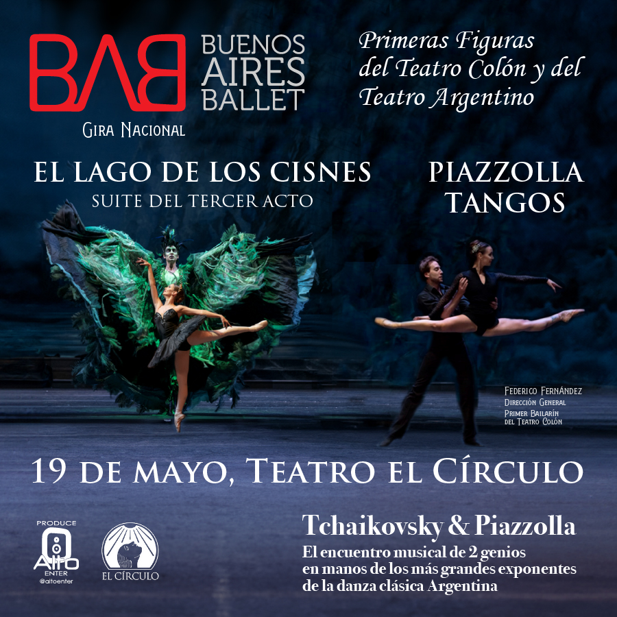 🩰 Buenos Aires Ballet llega este domingo a #Rosario, presentando una combinación única en una misma noche, con un programa dedicado a Tchaikovsky y Piazzolla.🎻🎶 📍 @qualityespacio 📅 Domingo 19 de Mayo 19Hs 🎫📲 Compra tus #Etickets en bit.ly/3QJ473I