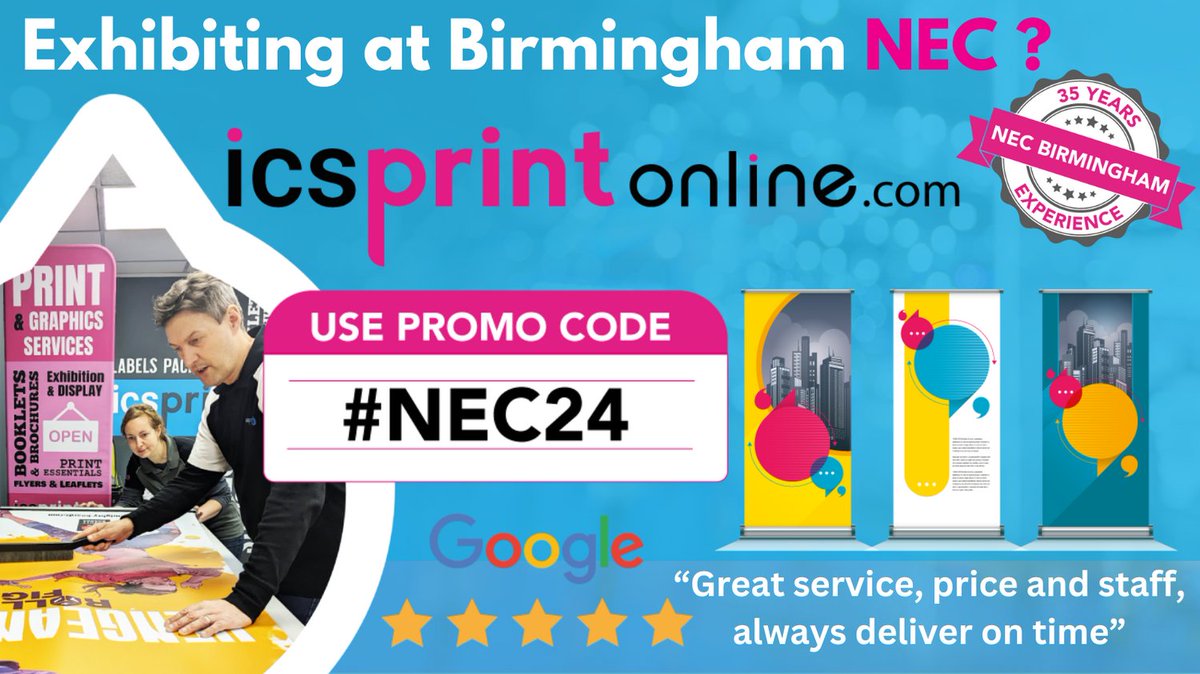 Print Services at NEC Birmingham
@FireSafetyEvent
@HandS_Events
@TheWorkplaceEvent
@Thebabyshow
@vaperexpouk

@BatteryCellExpo
@CeramicsShow
@chemukexpo
@PrimaryCareShow
@MaterialsShow
@VeExpo
@dentistryshowCS
@makerscentral
@MAF_Show
@UtilityWeekLive
@etailexpo
