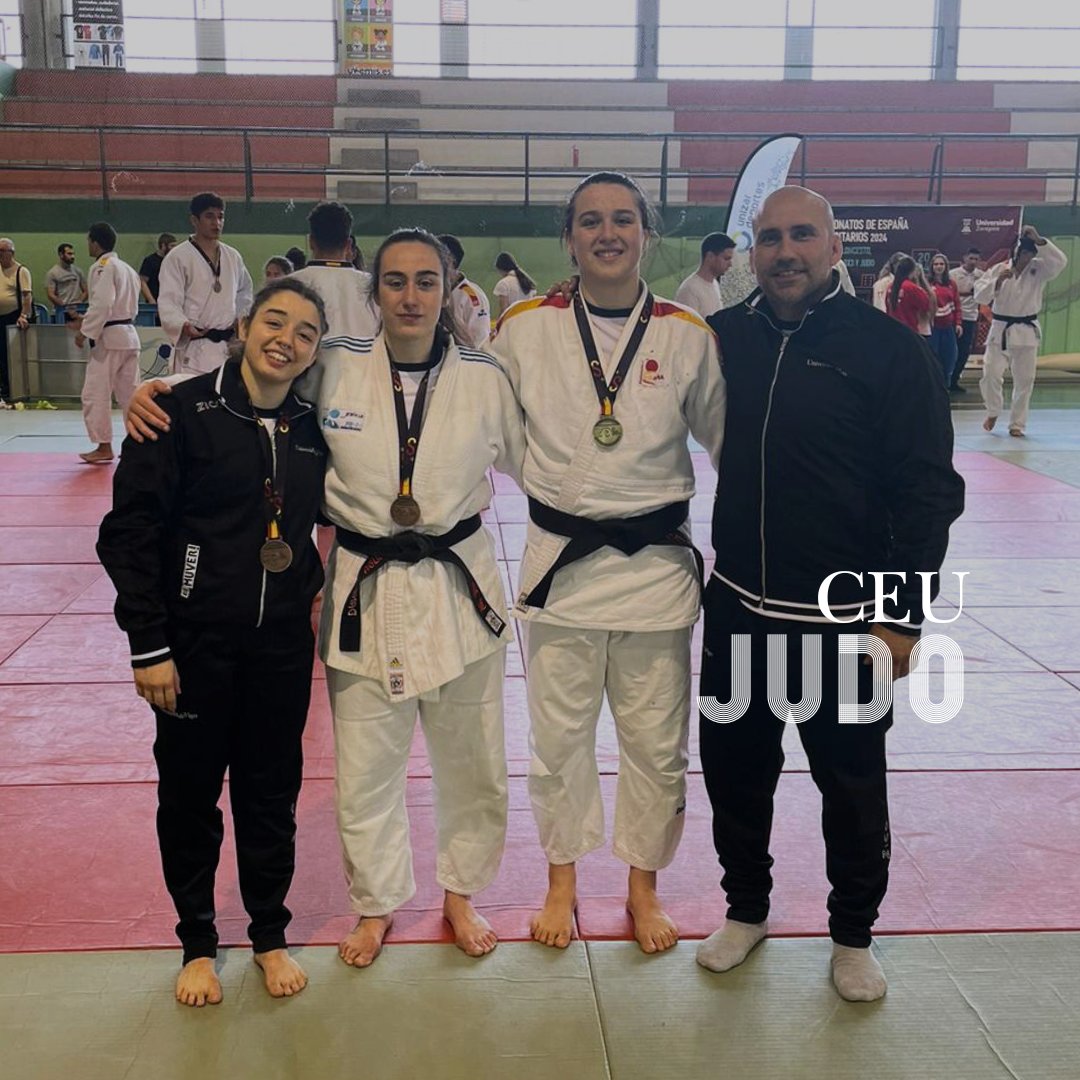 mUVersUvigo's tweet photo. 🌟 Pleno de #medallas para a @uvigo no #CEU #Judo disputado os días 10 e 11 en Jaca.
🥇 June Moreno, ouro en -78Kg
🥉 Daniela Agudo bronce en -70Kg
🥉 Andrea Ínsua bronce en -57kg
Moitos parabéns!! 👏
#muversuvigo #judo #CEUjudo #campioas https://t.co/kZgbGQtPKr