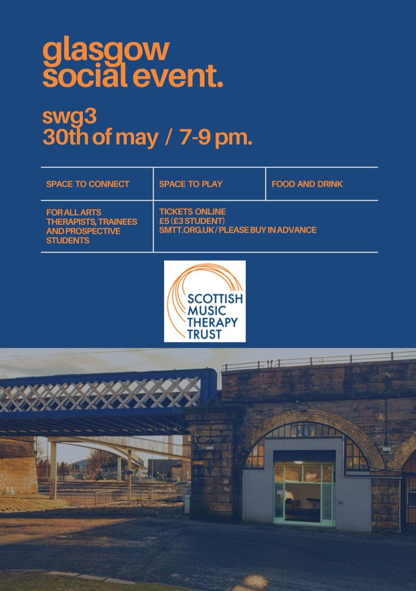 Join us at our next social event in just over two weeks time in Glasgow! 🎶