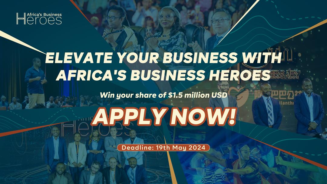 Calling all impact-driven entrepreneurs with inspiring stories! Join the 2024 ABH prize competition and vie for USD 1.5M in unrestricted funding. Apply now at africabusinessheroes.org

#ABH2024 #ChangeMakers #ApplyToday #ABH2024 #Lookingforheroes #AfricanEntrepreneurship