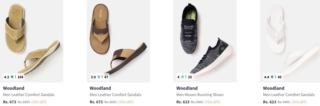 #GrabFast Woodland upto 75% off starting From ₹623 myntr.it/M1Nw8iv