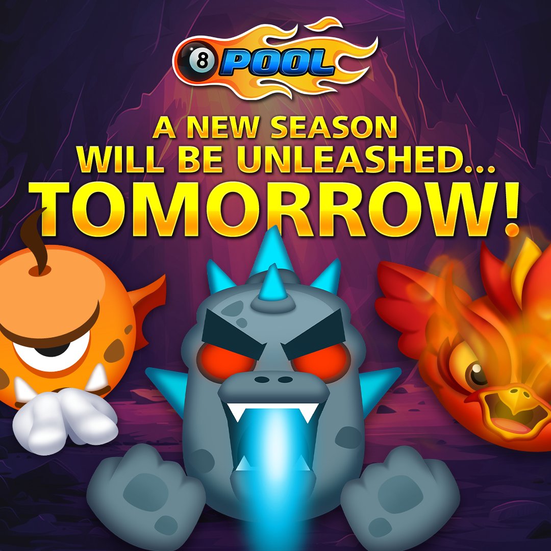 #LegendaryBeasts Season starts… TOMORROW, Wed May 15! 🐲 🔥 ❤️ 💬 if you’re ready to unleash your skills #8BallPool