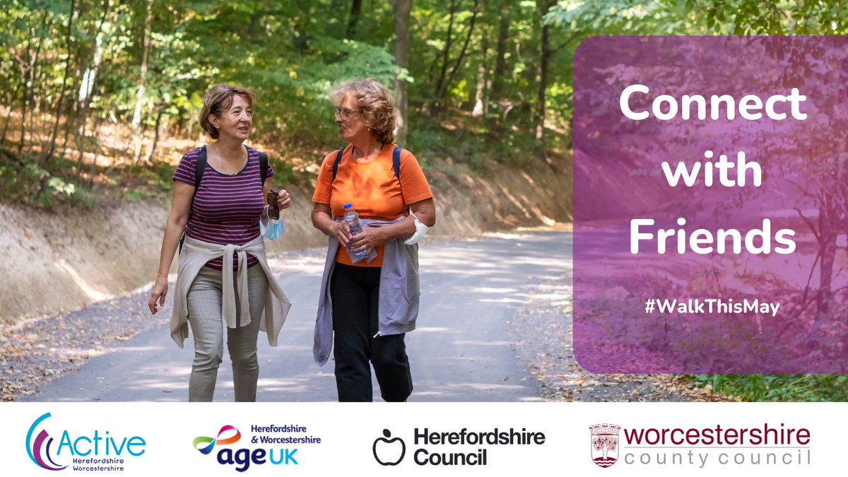 Socialising can be great for mental health and wellbeing. ❤

Head for a walk with friends or head to the AHW Activity Finder to find walking groups and meet new people.
bit.ly/3JzEC0M

#WalkThisMay
#NationalWalkingMonth
#MomentsForMovement
#MentalHealthAwarenessWeek