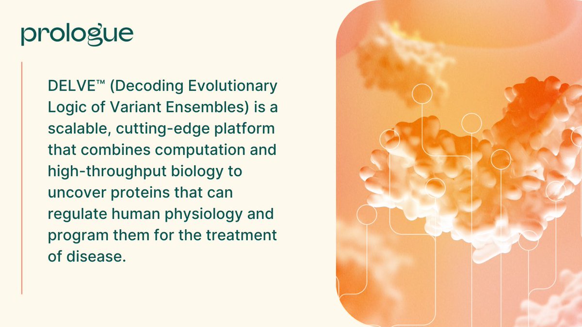 Prologue_Med's tweet photo. What can we do with our DELVE™ Platform?

By combining computation &amp; high-throughput biology we aim to reveal the therapeutic potential of the viral proteome and program the next generation of medicines at speed and scale. 

Learn more: https://t.co/AoWTMnUMJm #FlagshipFounded https://t.co/qs73tzOCXa
