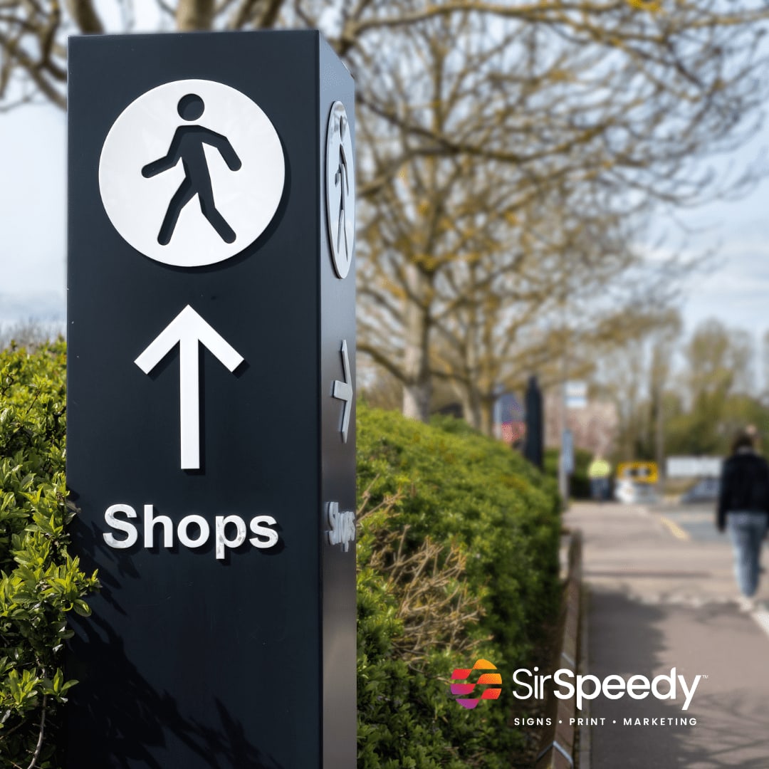 evanmbloom's tweet image. Directional signs play a critical role in ensuring a safe and comfortable environment for everyone. #SirSpeedy #WayfindingSigns