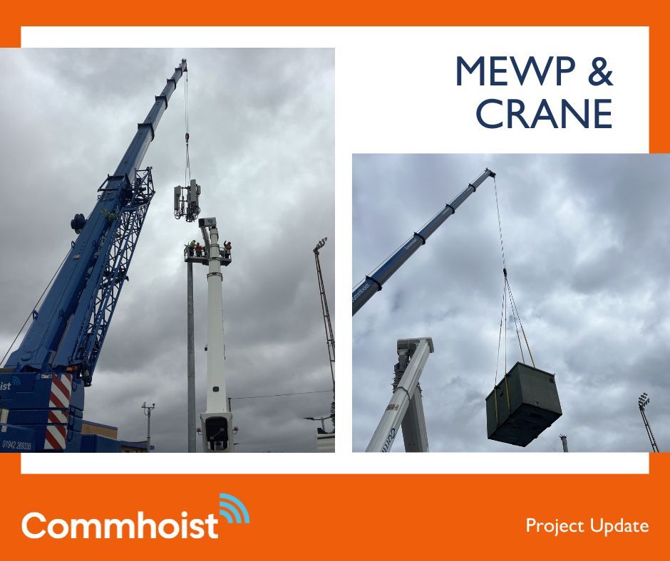 After careful considerations at this site in Smethwick, our teams used our MEWP &amp; 60T crane for a headframe, pole and cab removal. 

Well done to the project team involved. 👏 

#criticalinfrastructure #infrastructure #utilities