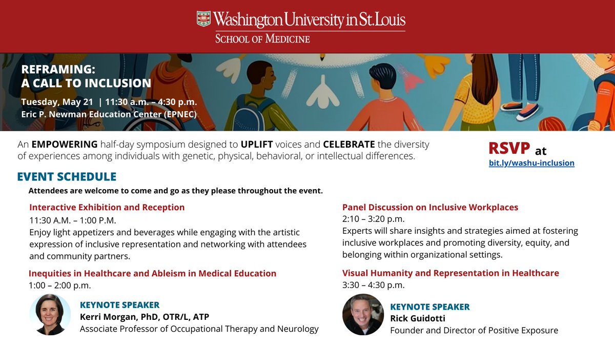 Join us for a transformative half-day symposium centered around inclusion and shared humanity! Let's celebrate diversity and uplift the voices of individuals with genetic, physical, behavioral, or intellectual differences. Learn more: anesthesiology.wustl.edu/reframing-a-ca…