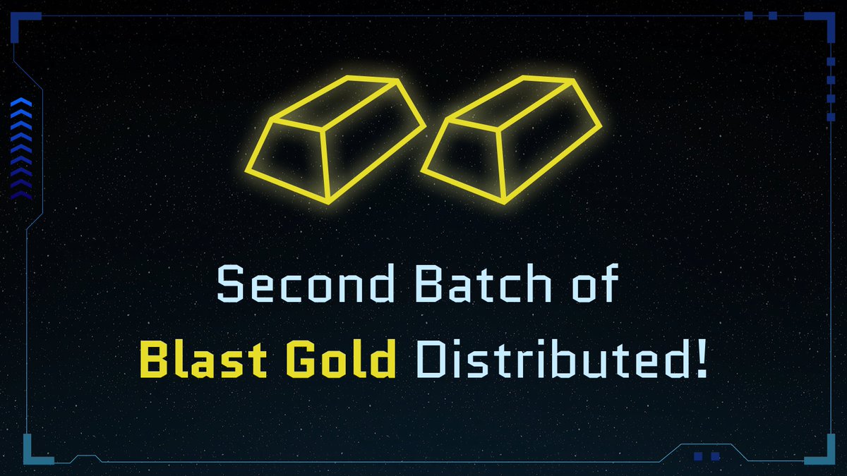 The second batch of @Blast_L2 Gold has been successfully distributed! 💛

A total of 144,720 Blast Gold has been shared among community members.

Check your Blast Points page to see how much Gold you got 😎

3rd Batch of Gold will be distributed within 1-2 weeks upon receipt.