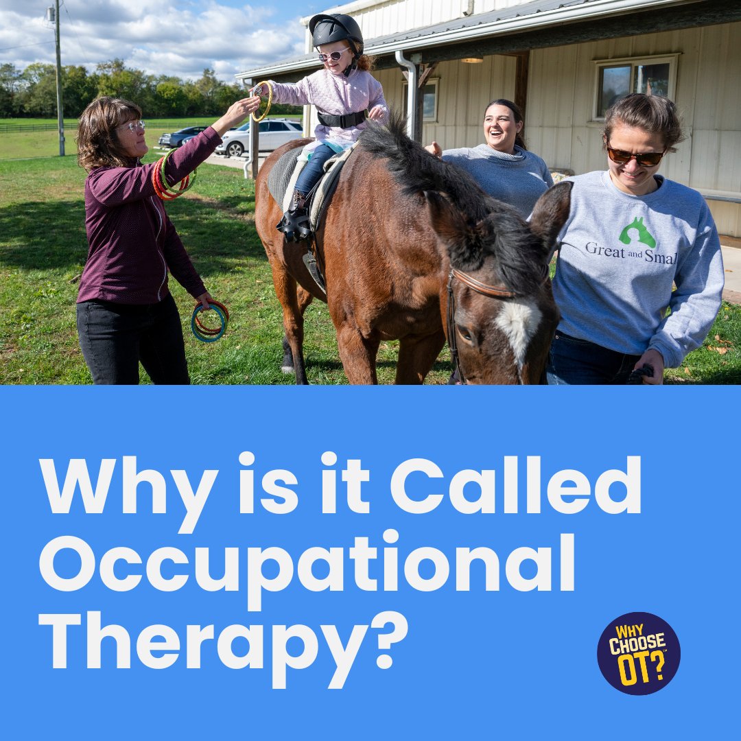 Why is it called occupational therapy? 🤔 Let's break it down: ow.ly/XoLe50RmEFL #OccupationalTherapy #WhyChooseOT