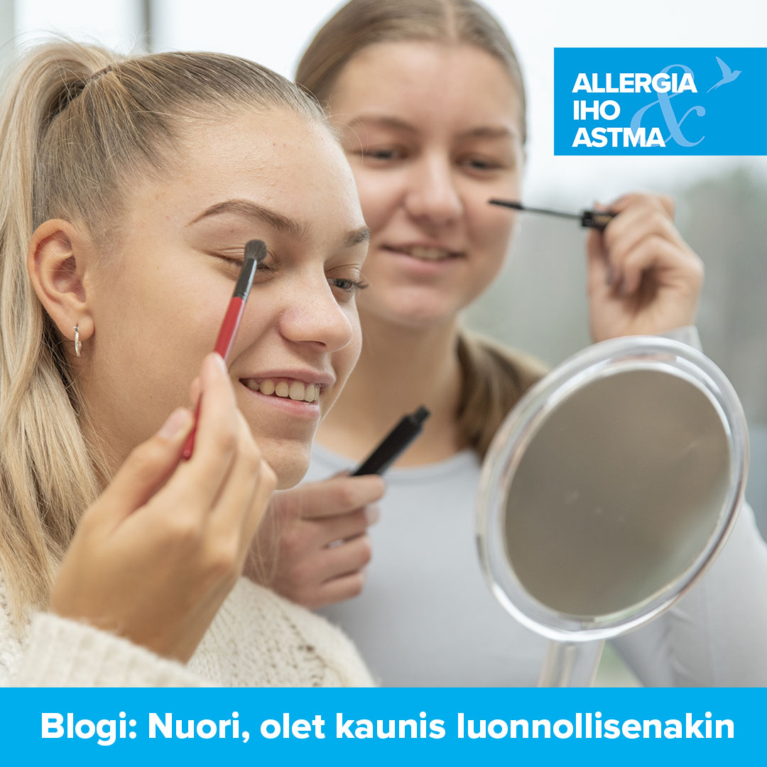 En voi olla miettimättä, minkä verran nuorten ja lasten lisääntynyt kosmetiikan käyttö tulee näkymään allergioiden määrässä tulevaisuudessa. Voisiko nuoren tai lapsen kemikaalikuormaa pienentää? kysyy asiantuntija Merike Laine @HginAllergi_Ast #allergia 👉allergia.fi/blogi/nuori-ol…