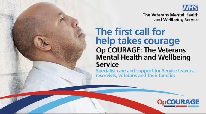 Our Veterans' Mental Health Service, developed by veterans, supports personnel leaving the military, reservists, veterans, and families. Our team includes trained professionals with military experience. Visit ow.ly/eVmX50Rn2XT for more information. #VeteransSupport