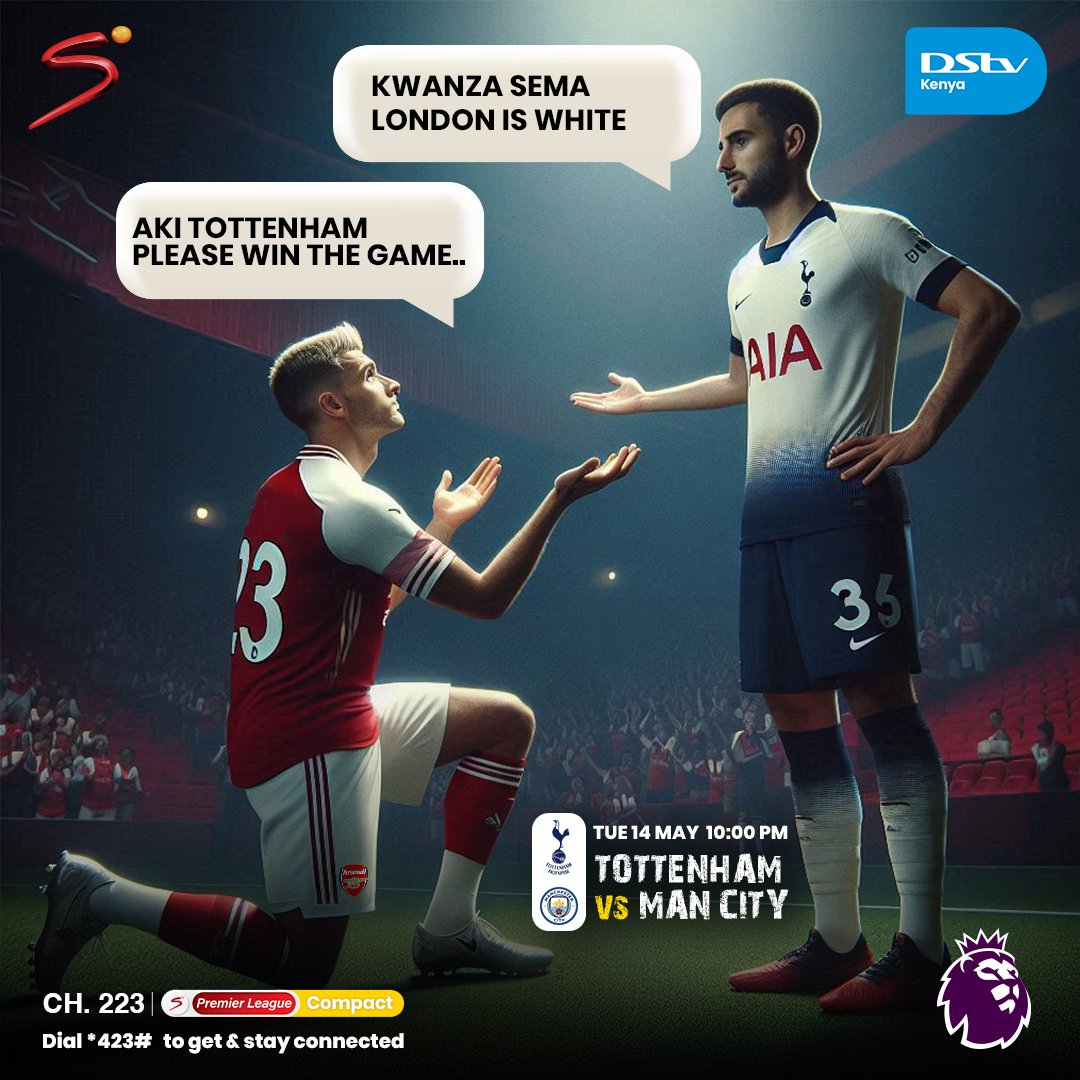 𝑻𝒉𝒆 𝒔𝒕𝒂𝒈𝒆 𝒊𝒔 𝒔𝒆𝒕!🏟️ Can Spurs turn the tables and stun the Cityzens?🤩🔥 ⚽ Tottenham V Man City | 10 PM | Ch. 223 ⚽ #TOTMCI To Stream 📲: bit.ly/DStvStream Download #MyDStv App or Dial ✳423# to get connected to DStv Compact for KES 3,700 #PremierLeague