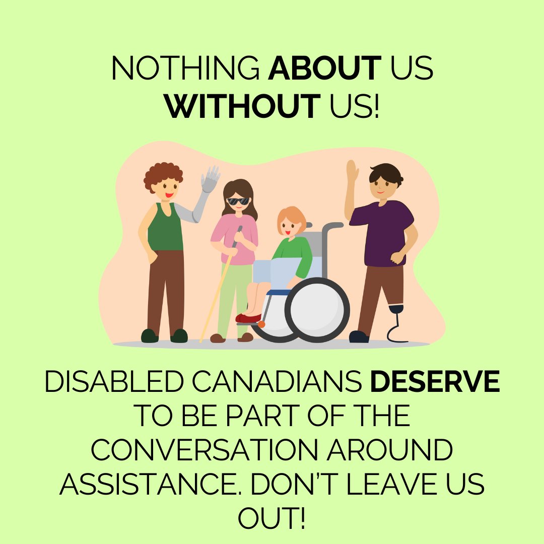 Disability_WP's tweet photo. Almost all survey respondents (98%) agreed that the government should include people with disabilities in developing, implementing and monitoring the Canada Disability Benefit program.
Read more here: https://t.co/8HLPrVPNEE
#CDBActionNow
#DisabilityWithPossibility https://t.co/A904cAvGyu