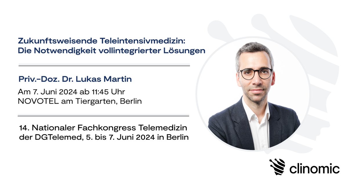 Auf dem Kongress der @DGTelemed & @ztg_nrw beleuchtet Dr. Martin die Vorteile der nahtlosen Integration von #Telemedizin, Workflow-Tools, #BusinessAnalytics und weiteren Applikationen in einem benutzerfreundlichen #PDMS für ein optimales Klinik- und #Patientenmanagement.💬