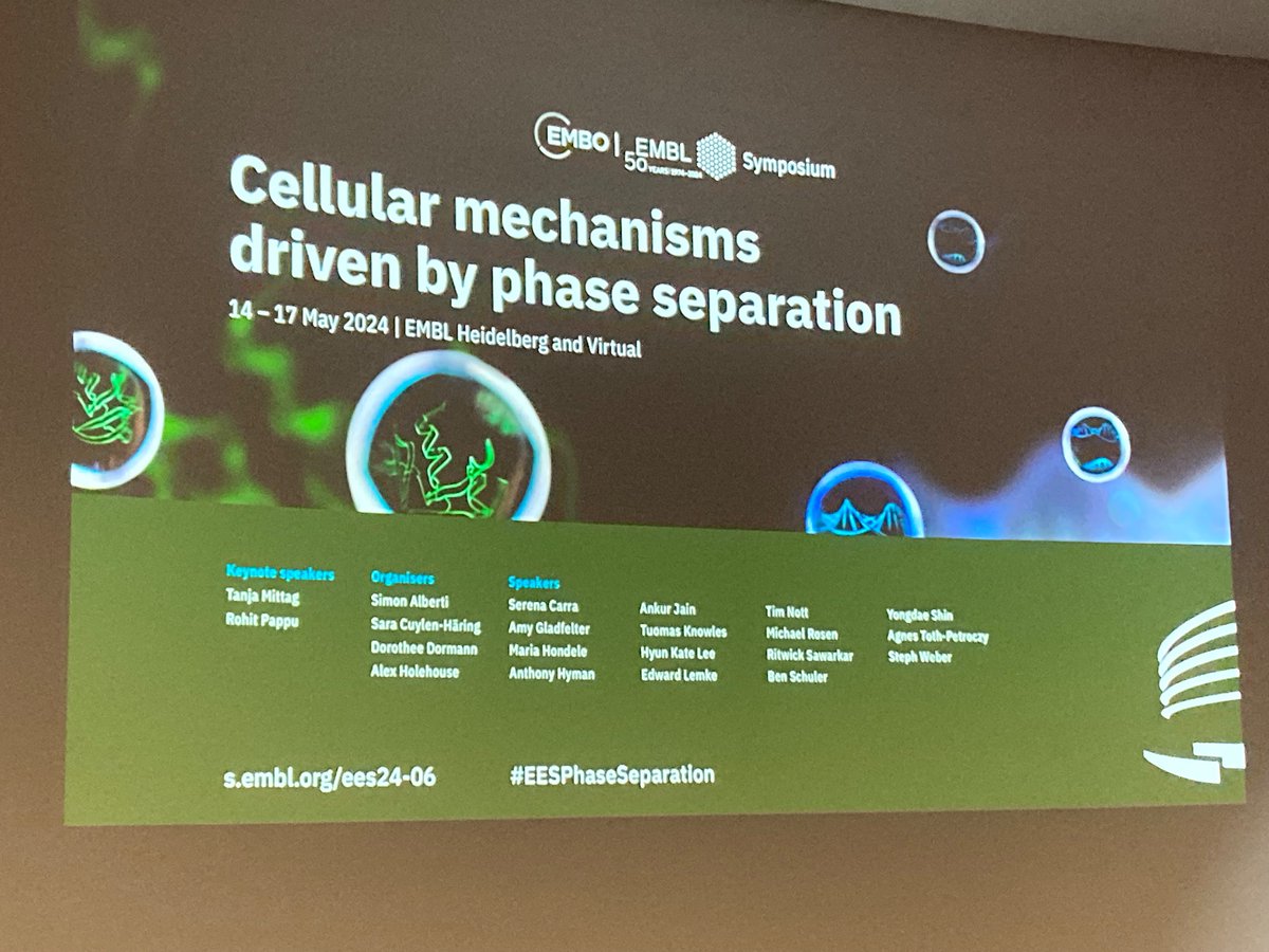 Ready for kick-off for #EESPhaseSeparation @EMBLEvents in Heidelberg.