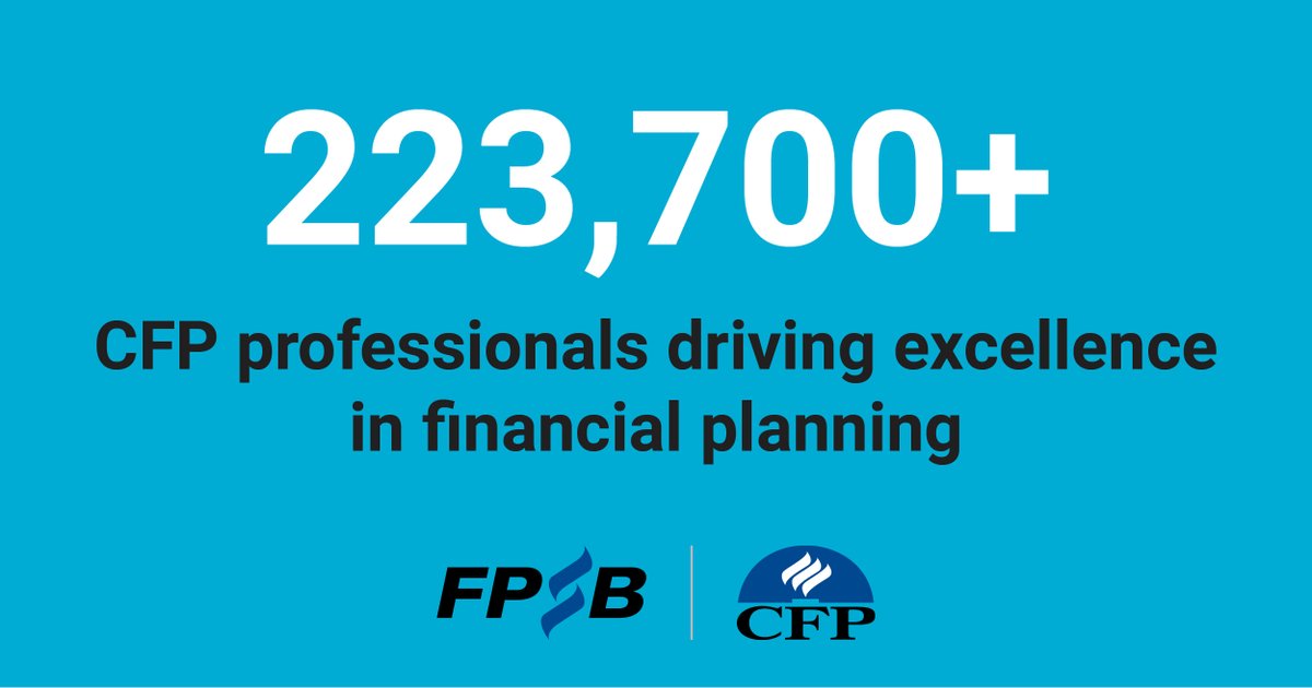 The global community of CFP professionals is over 223,700 strong, which means more people around the world can get advice from financial planners who have committed to putting clients’ interests first.  

Learn more: bit.ly/CFPprofessiona… 

#CFP #financialplanning