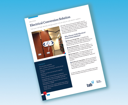 Did you know you can turn your old high-density storage system into an easy-to-use electric system?
 
Learn more about our electrical conversion solution here – storage.tab.com/resources/prod…