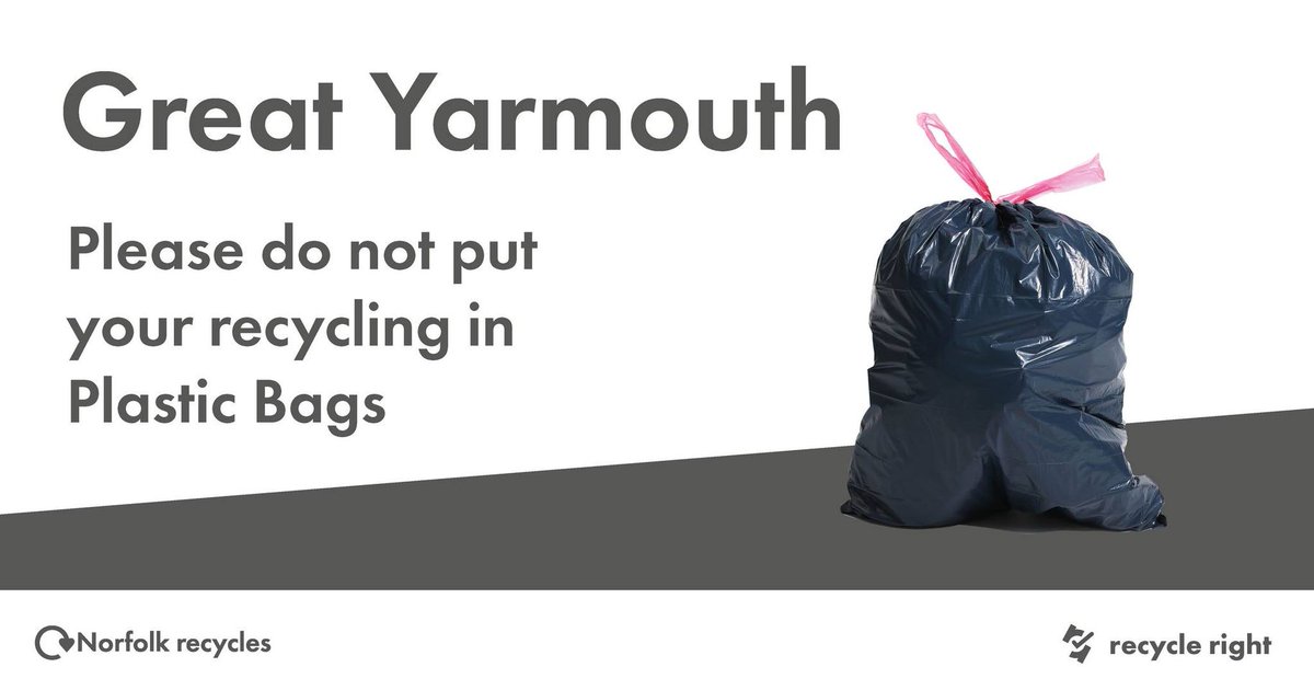♻️ Please remember to put your recycling into your green bin, loose and not in plastic bags. #RecycleRight