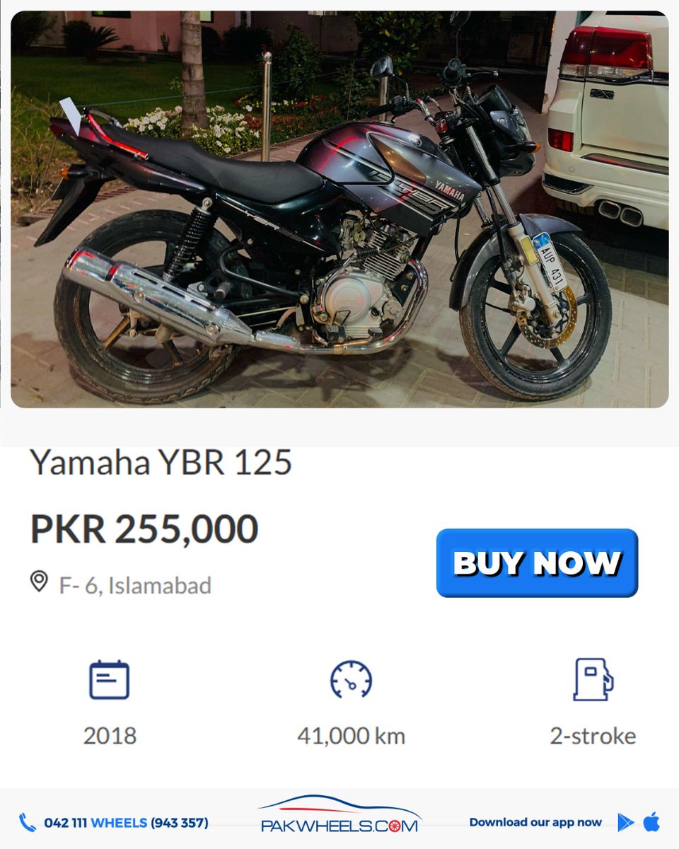 Yamaha YBR 125G, classic look aur premium features, ek behtareen combination! Contact seller here: ow.ly/qkVN50RFl2C #PakWheels #LOD #PWListingOfTheDay
