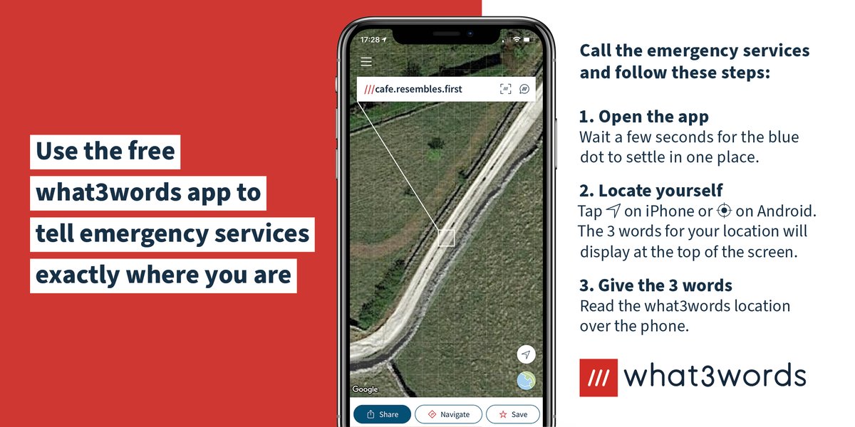 Do you know how to use @what3words in an emergency? Learn how to find your location below – you never know when you might need it 👇