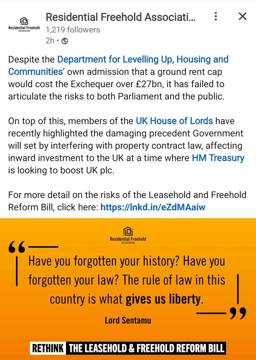 Here we go again.... Now @RFAssociation campaign to 'Rethink the Leasehold & Freehold Bill' is quoting @churchofengland @JohnSentamu Trying to justify keeping Serfs to work on the Lords estate - They really are stuck in feudal times @michaelgove @AngelaRayner