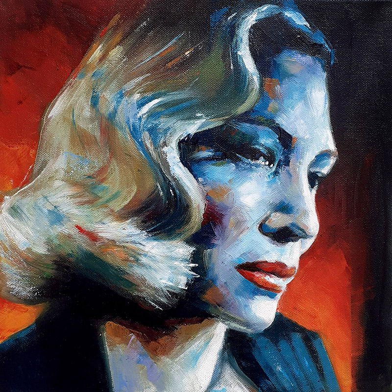 Happy birthday #CateBlanchett – #BOTD 14th May Here she is as Dr Lilith Ritter, psychologist, in #GuillermoDelToro's version of #NightmareAlley. A fantastic dark tale based on the 1947 novel by William Lindsay Gresham. #LifeHappenedtoMe, Oil on canvas #Humanfreakshow