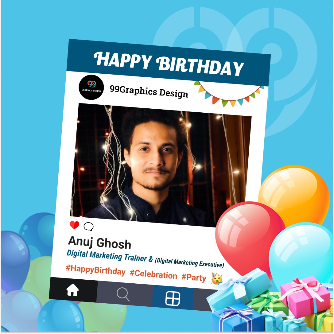 wishing a Happy Birthday to our talented digital marketing expert, 𝐀𝐧𝐮𝐣 𝐆𝐡𝐨𝐬𝐡!  🎂

VISIT US - 99graphicsdesign.com

#99graphicdesign #WishYouHappyBirthday #birthdaycelebration #birthday #digitalmarketer #birthdayboy #birthdayparty #party #celebration