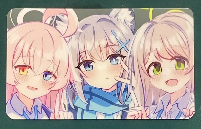 アビドスのクリアカード作った!ホシノ+シロコ+ノノミの3人〜! 