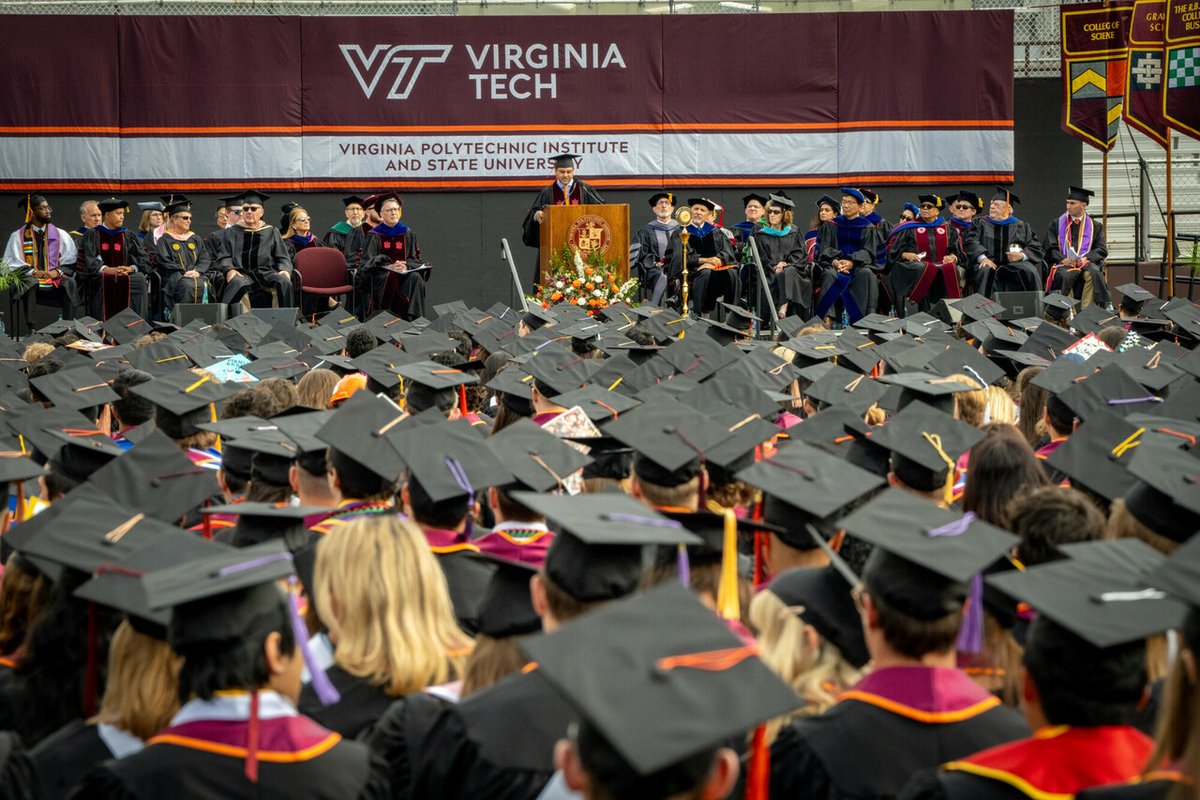 #HokieGrad speaker Mehul Sanghani '98 shared personal stories that centered on four themes: 🧡 Opportunity 🧡 Regret and gratitude 🧡 Community 🧡 Ut Prosim Read more ⬇️ news.vt.edu/articles/2024/…